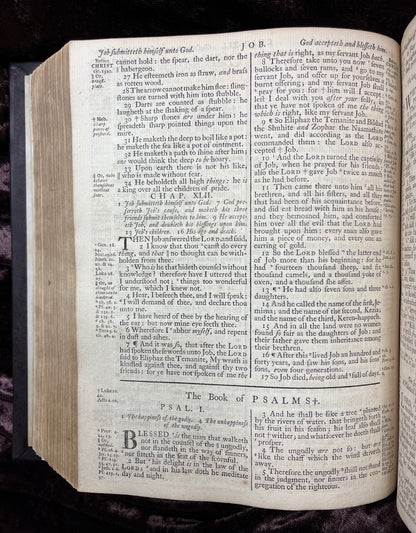 1769 Quarto First Edition King James Bible Printed In Oxford University And Edited By Dr. Benjamin Blayney-Bound With The Book Of Common Prayer And Concordance