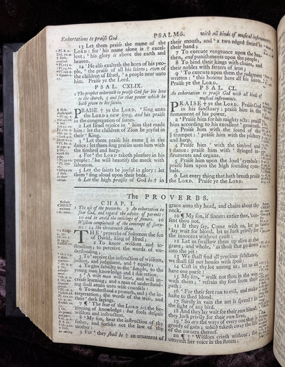 1769 Quarto First Edition King James Bible Printed In Oxford University And Edited By Dr. Benjamin Blayney-Bound With The Book Of Common Prayer And Concordance