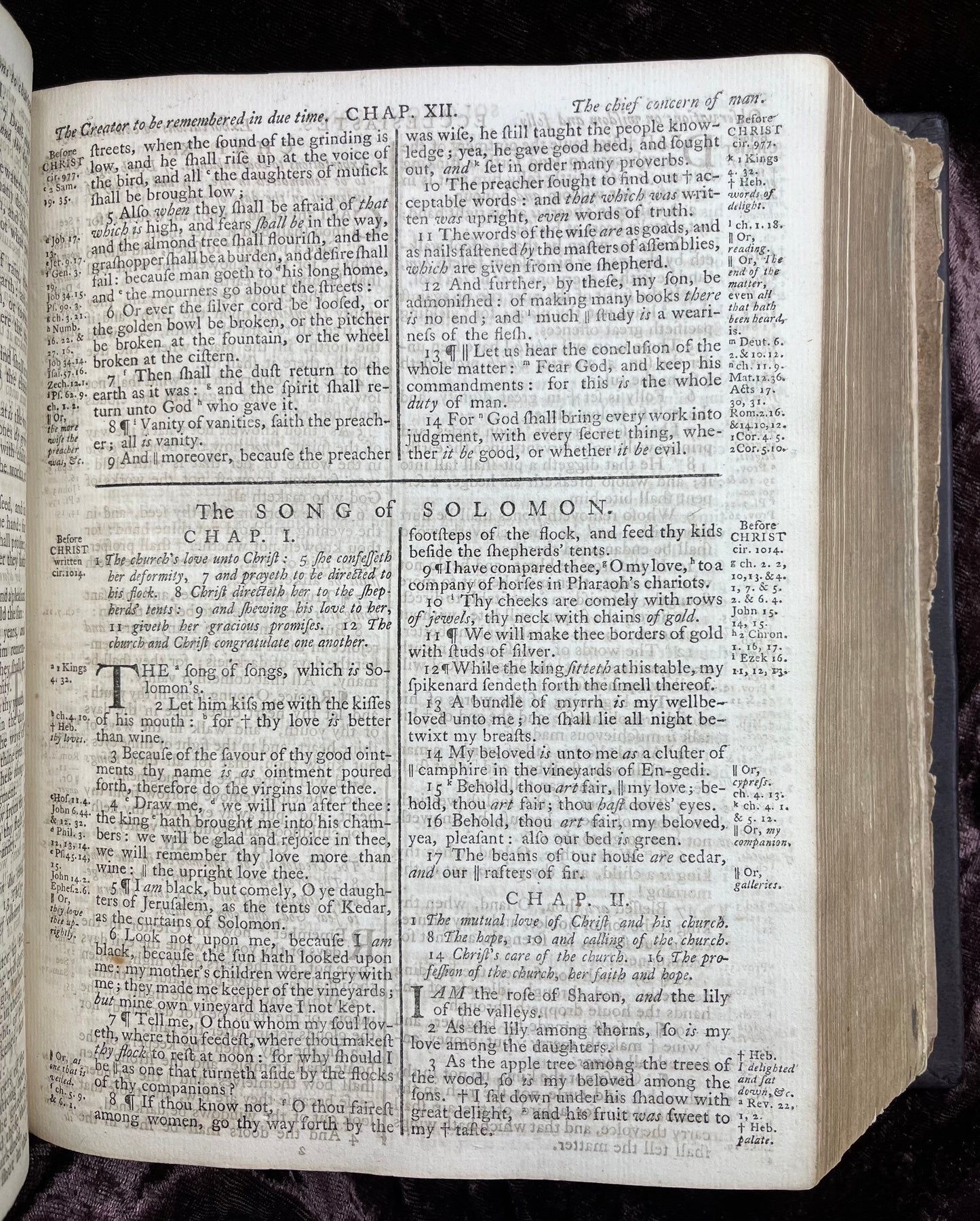 1769 Quarto First Edition King James Bible Printed In Oxford University And Edited By Dr. Benjamin Blayney-Bound With The Book Of Common Prayer And Concordance