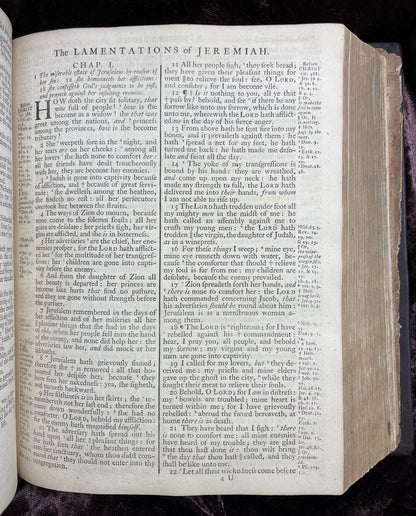 1769 Quarto First Edition King James Bible Printed In Oxford University And Edited By Dr. Benjamin Blayney-Bound With The Book Of Common Prayer And Concordance