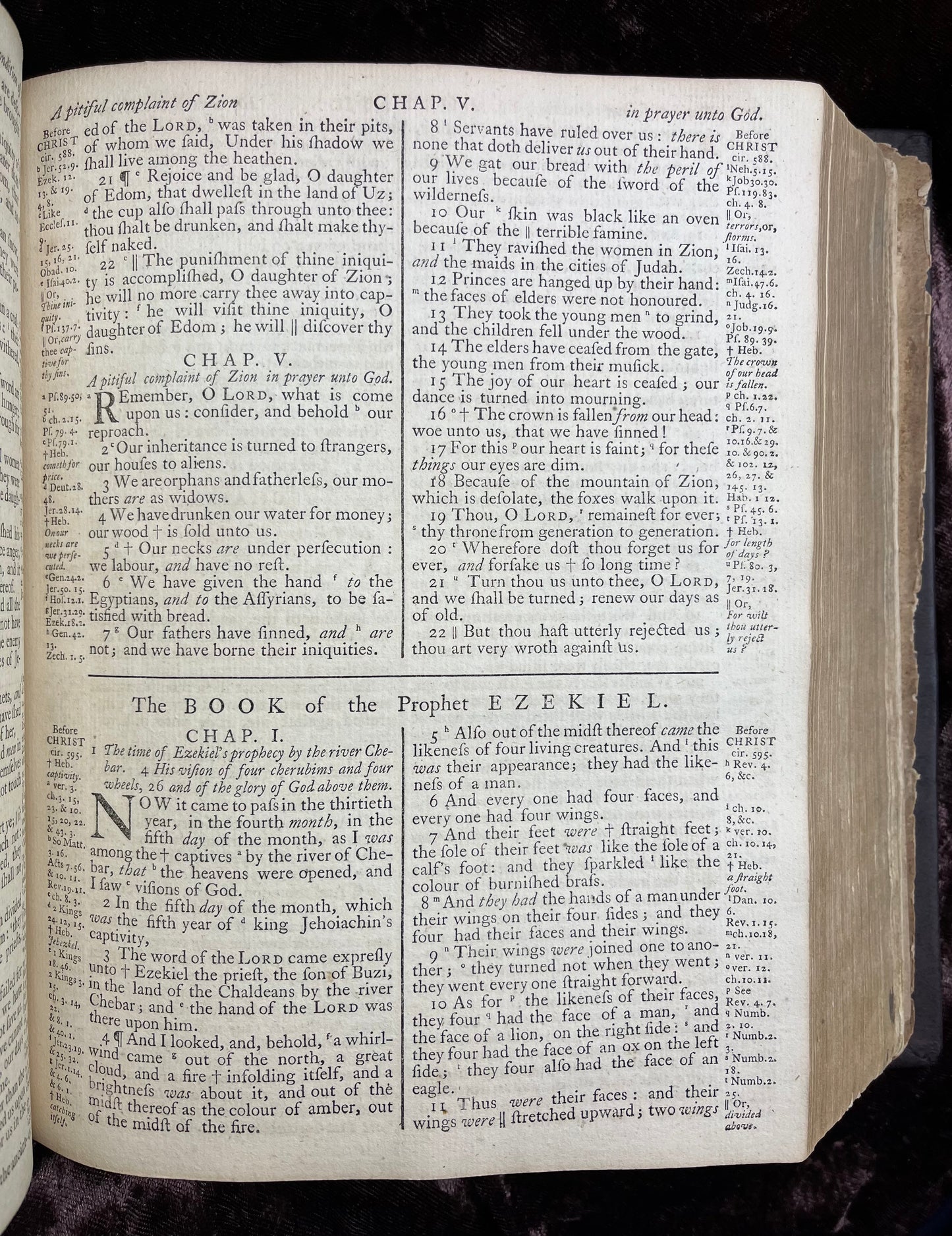 1769 Quarto First Edition King James Bible Printed In Oxford University And Edited By Dr. Benjamin Blayney-Bound With The Book Of Common Prayer And Concordance