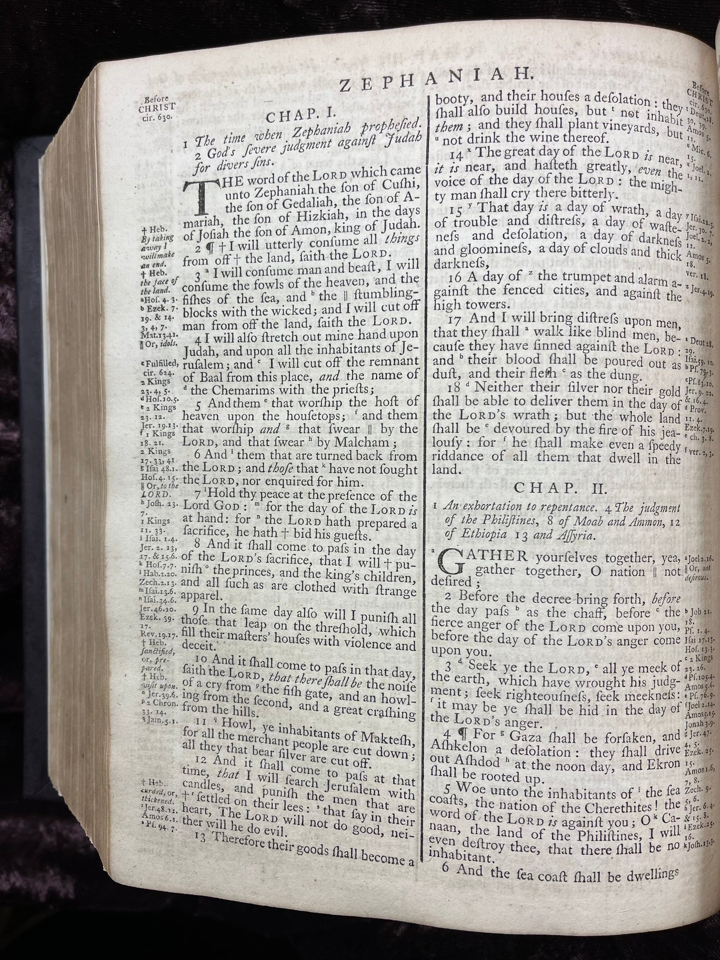 1769 Quarto First Edition King James Bible Printed In Oxford University And Edited By Dr. Benjamin Blayney-Bound With The Book Of Common Prayer And Concordance