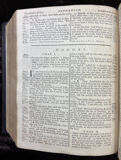 1769 Quarto First Edition King James Bible Printed In Oxford University And Edited By Dr. Benjamin Blayney-Bound With The Book Of Common Prayer And Concordance