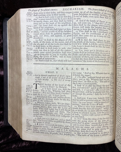 1769 Quarto First Edition King James Bible Printed In Oxford University And Edited By Dr. Benjamin Blayney-Bound With The Book Of Common Prayer And Concordance