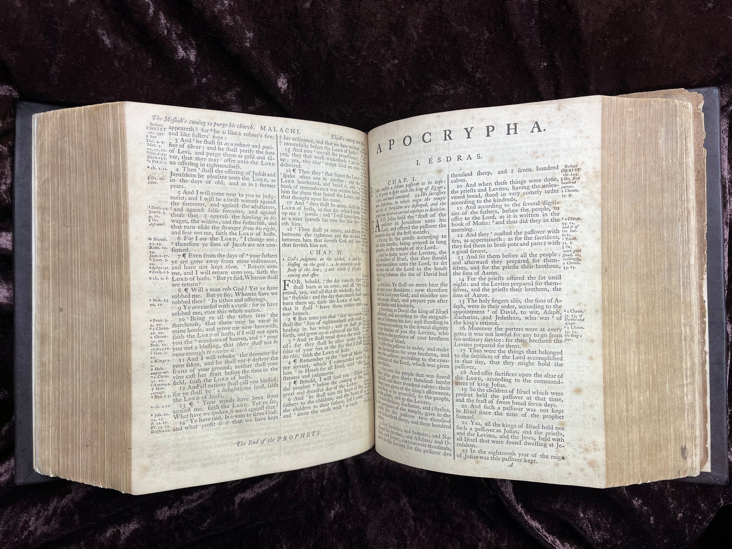 1769 Quarto First Edition King James Bible Printed In Oxford University And Edited By Dr. Benjamin Blayney-Bound With The Book Of Common Prayer And Concordance