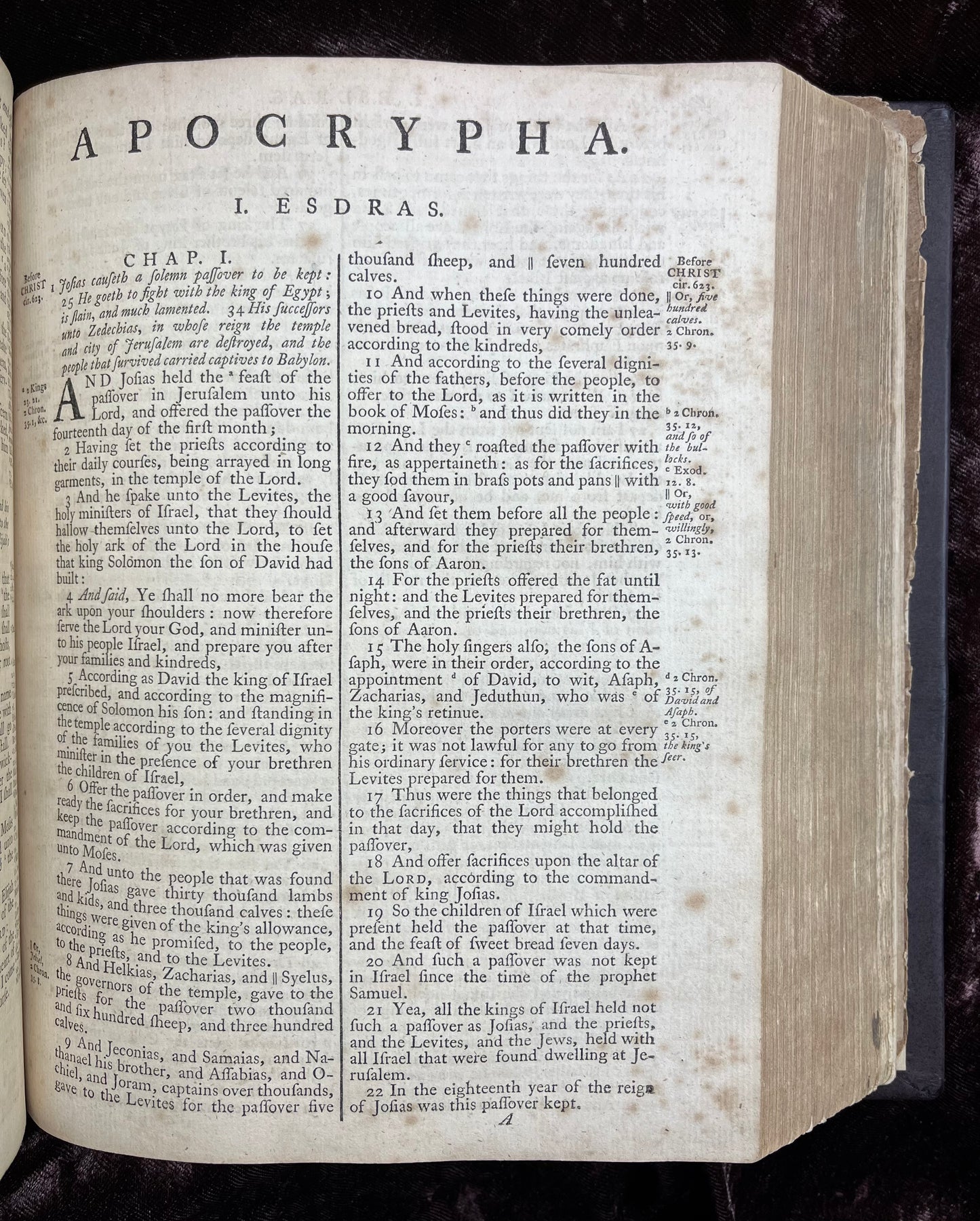 1769 Quarto First Edition King James Bible Printed In Oxford University And Edited By Dr. Benjamin Blayney-Bound With The Book Of Common Prayer And Concordance