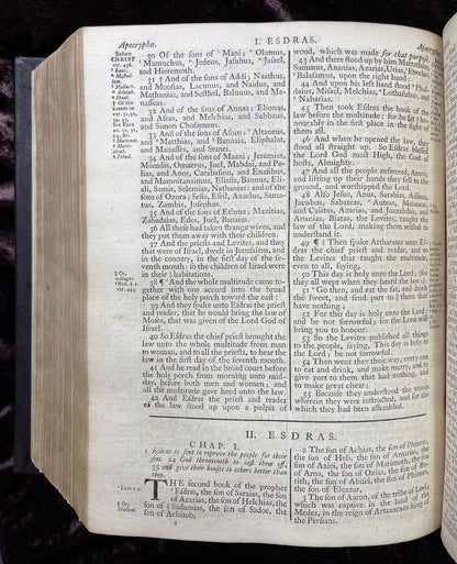 1769 Quarto First Edition King James Bible Printed In Oxford University And Edited By Dr. Benjamin Blayney-Bound With The Book Of Common Prayer And Concordance