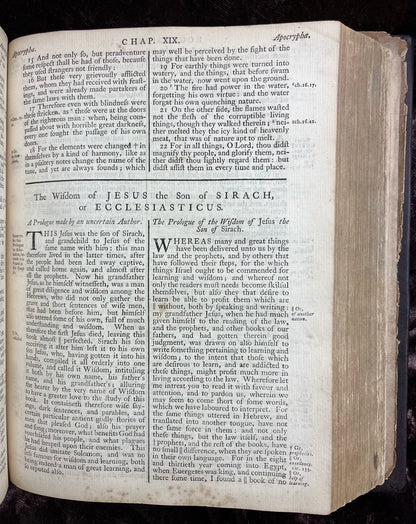 1769 Quarto First Edition King James Bible Printed In Oxford University And Edited By Dr. Benjamin Blayney-Bound With The Book Of Common Prayer And Concordance