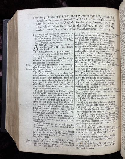 1769 Quarto First Edition King James Bible Printed In Oxford University And Edited By Dr. Benjamin Blayney-Bound With The Book Of Common Prayer And Concordance