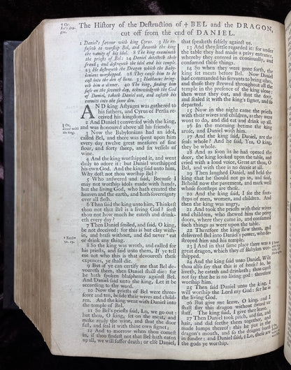 1769 Quarto First Edition King James Bible Printed In Oxford University And Edited By Dr. Benjamin Blayney-Bound With The Book Of Common Prayer And Concordance