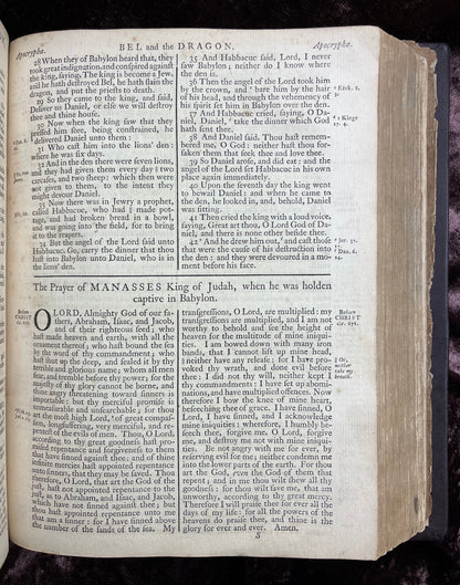 1769 Quarto First Edition King James Bible Printed In Oxford University And Edited By Dr. Benjamin Blayney-Bound With The Book Of Common Prayer And Concordance