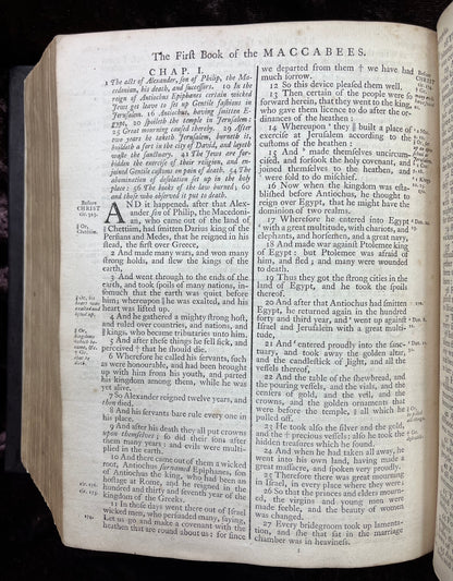 1769 Quarto First Edition King James Bible Printed In Oxford University And Edited By Dr. Benjamin Blayney-Bound With The Book Of Common Prayer And Concordance