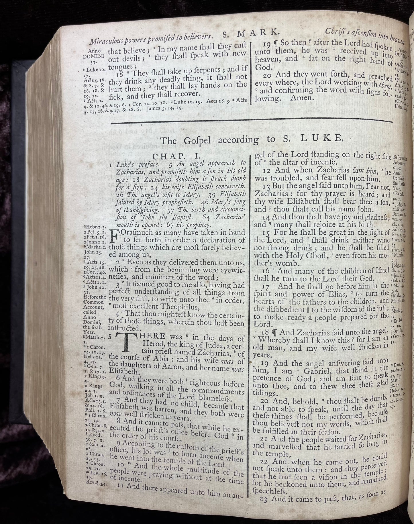 1769 Quarto First Edition King James Bible Printed In Oxford University And Edited By Dr. Benjamin Blayney-Bound With The Book Of Common Prayer And Concordance