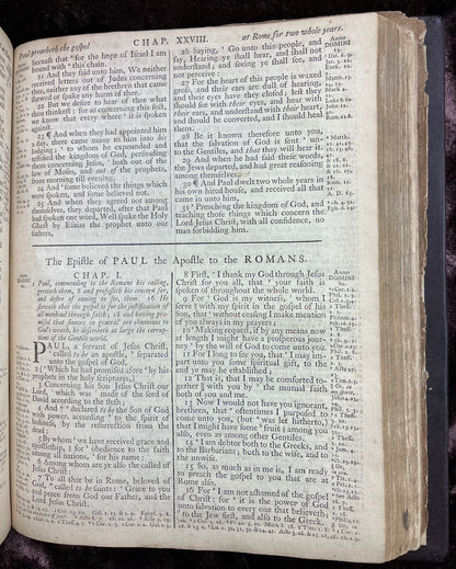 1769 Quarto First Edition King James Bible Printed In Oxford University And Edited By Dr. Benjamin Blayney-Bound With The Book Of Common Prayer And Concordance