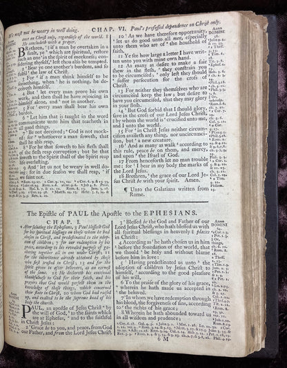 1769 Quarto First Edition King James Bible Printed In Oxford University And Edited By Dr. Benjamin Blayney-Bound With The Book Of Common Prayer And Concordance