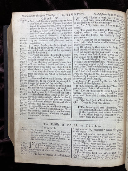 1769 Quarto First Edition King James Bible Printed In Oxford University And Edited By Dr. Benjamin Blayney-Bound With The Book Of Common Prayer And Concordance