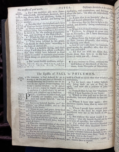 1769 Quarto First Edition King James Bible Printed In Oxford University And Edited By Dr. Benjamin Blayney-Bound With The Book Of Common Prayer And Concordance