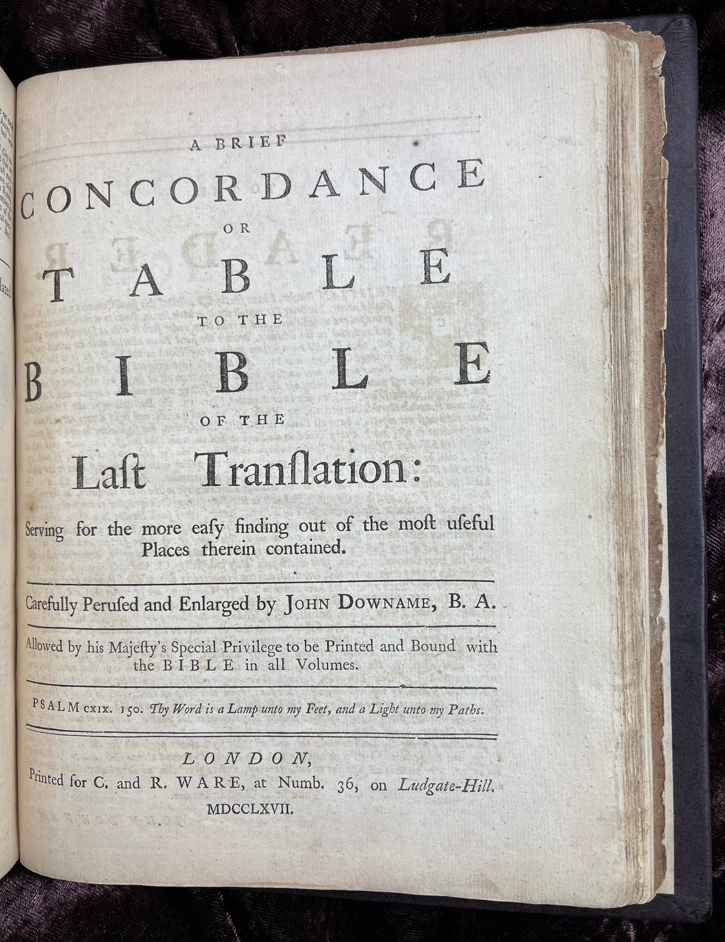 1769 Quarto First Edition King James Bible Printed In Oxford University And Edited By Dr. Benjamin Blayney-Bound With The Book Of Common Prayer And Concordance