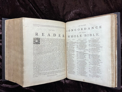 1769 Quarto First Edition King James Bible Printed In Oxford University And Edited By Dr. Benjamin Blayney-Bound With The Book Of Common Prayer And Concordance