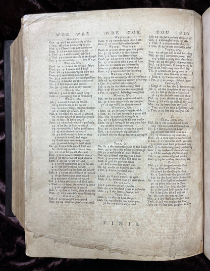 1769 Quarto First Edition King James Bible Printed In Oxford University And Edited By Dr. Benjamin Blayney-Bound With The Book Of Common Prayer And Concordance