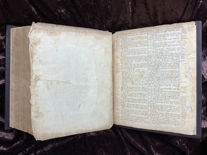 1769 Quarto First Edition King James Bible Printed In Oxford University And Edited By Dr. Benjamin Blayney-Bound With The Book Of Common Prayer And Concordance