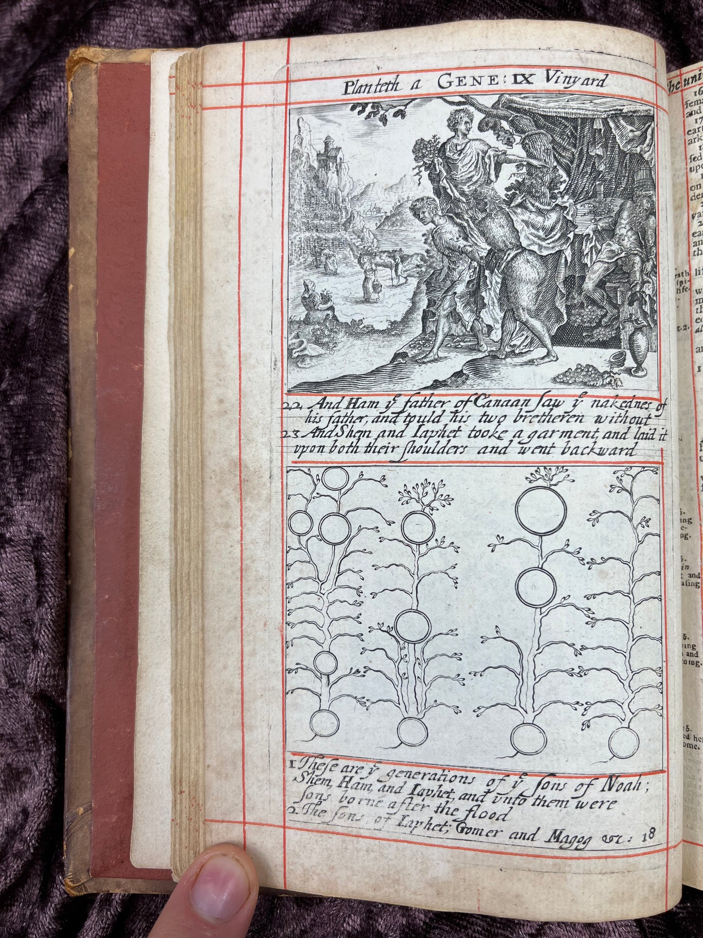 1660 Octavo King James Bible Printed By Henry Hills And John Field Which Marked The Restoration Period-Bound With 144 Extra Illustrations