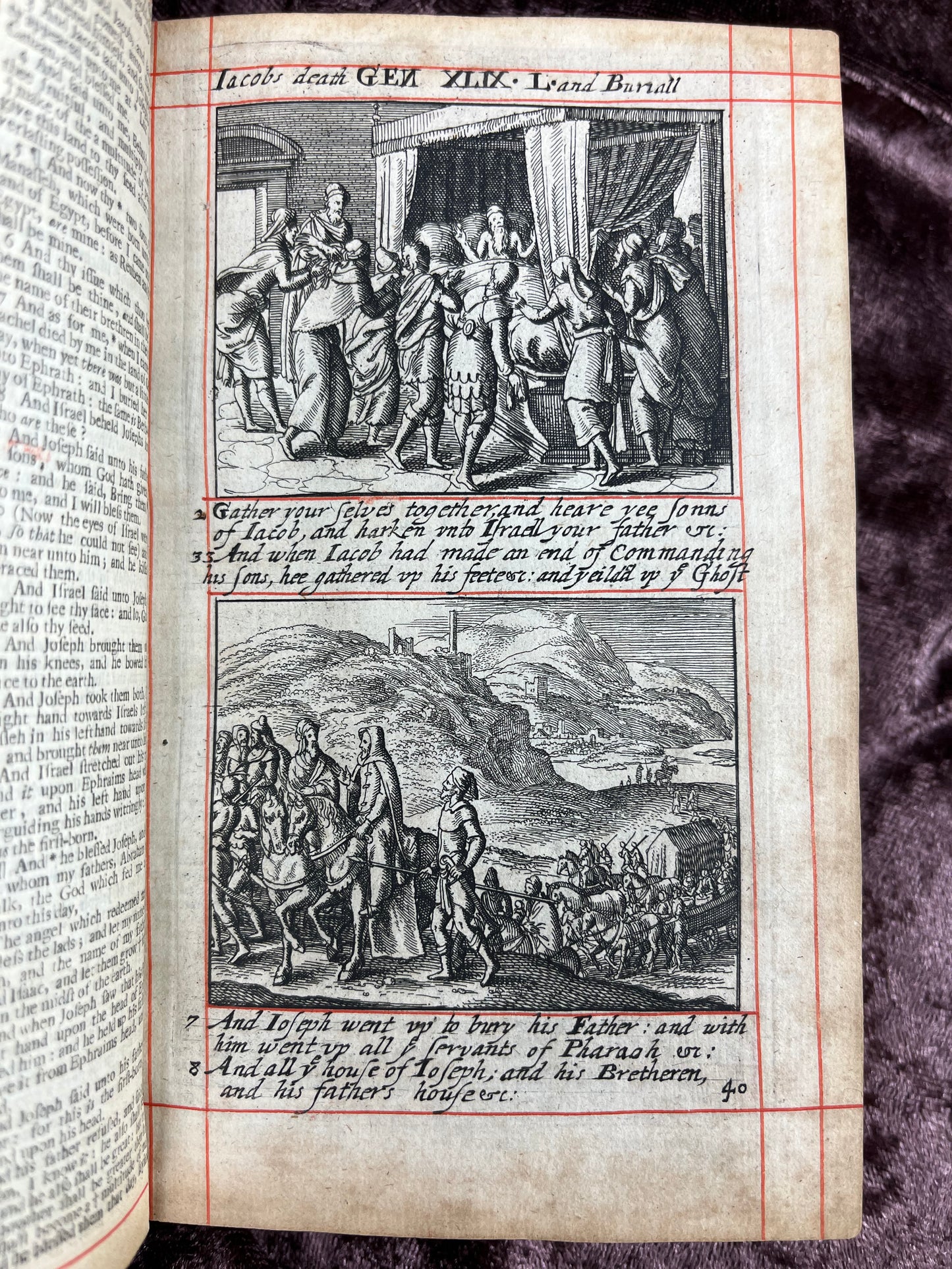 1660 Octavo King James Bible Printed By Henry Hills And John Field Which Marked The Restoration Period-Bound With 144 Extra Illustrations