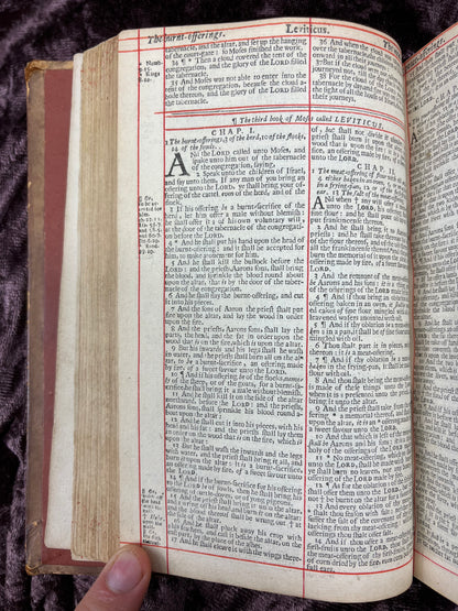 1660 Octavo King James Bible Printed By Henry Hills And John Field Which Marked The Restoration Period-Bound With 144 Extra Illustrations