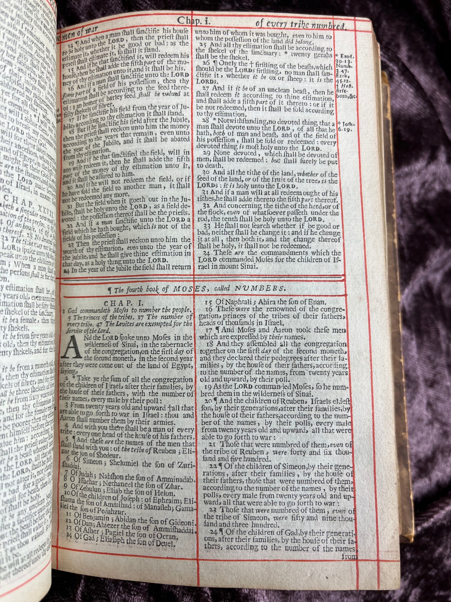 1660 Octavo King James Bible Printed By Henry Hills And John Field Which Marked The Restoration Period-Bound With 144 Extra Illustrations