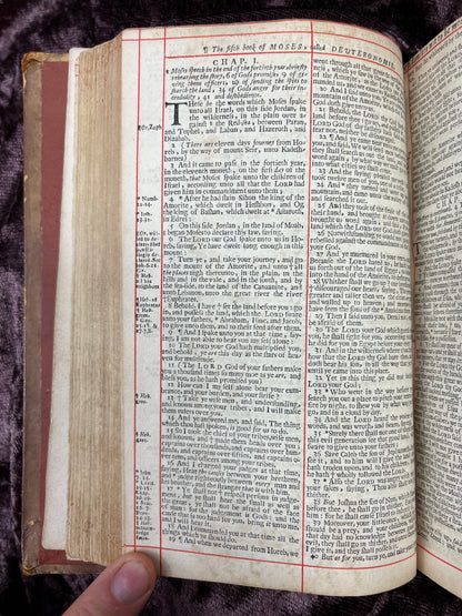 1660 Octavo King James Bible Printed By Henry Hills And John Field Which Marked The Restoration Period-Bound With 144 Extra Illustrations