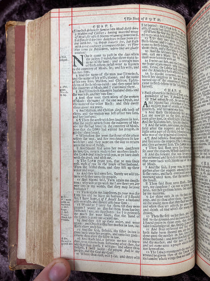 1660 Octavo King James Bible Printed By Henry Hills And John Field Which Marked The Restoration Period-Bound With 144 Extra Illustrations