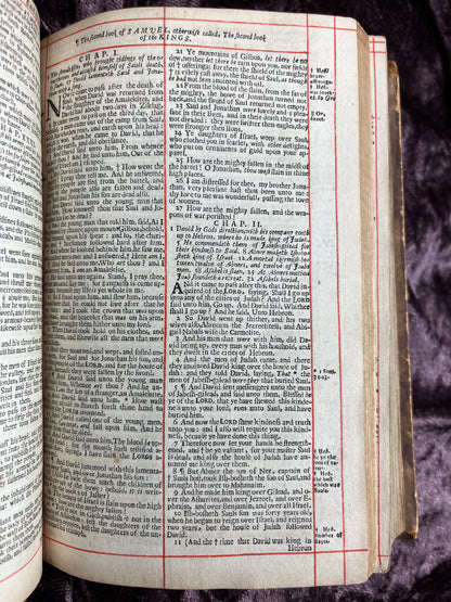 1660 Octavo King James Bible Printed By Henry Hills And John Field Which Marked The Restoration Period-Bound With 144 Extra Illustrations