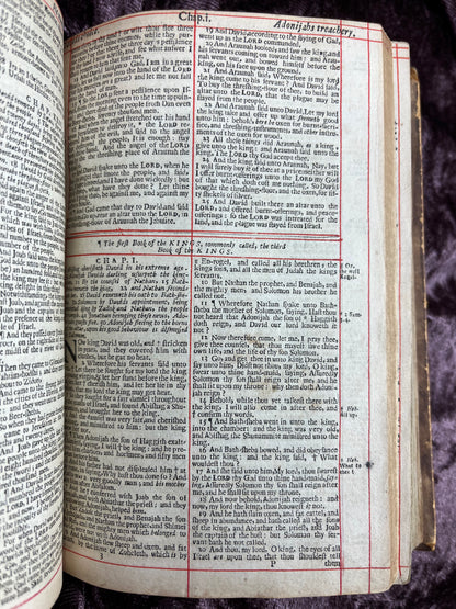 1660 Octavo King James Bible Printed By Henry Hills And John Field Which Marked The Restoration Period-Bound With 144 Extra Illustrations