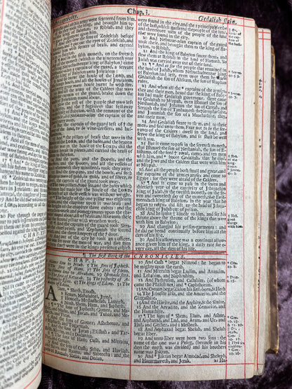 1660 Octavo King James Bible Printed By Henry Hills And John Field Which Marked The Restoration Period-Bound With 144 Extra Illustrations