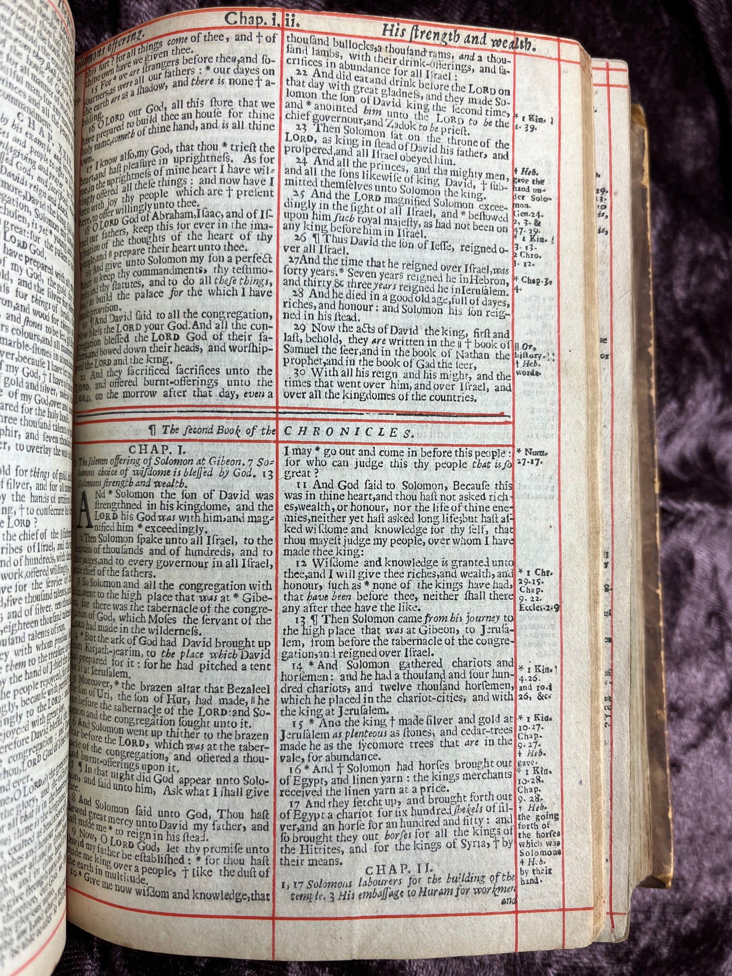 1660 Octavo King James Bible Printed By Henry Hills And John Field Which Marked The Restoration Period-Bound With 144 Extra Illustrations