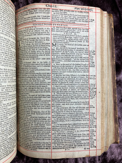 1660 Octavo King James Bible Printed By Henry Hills And John Field Which Marked The Restoration Period-Bound With 144 Extra Illustrations