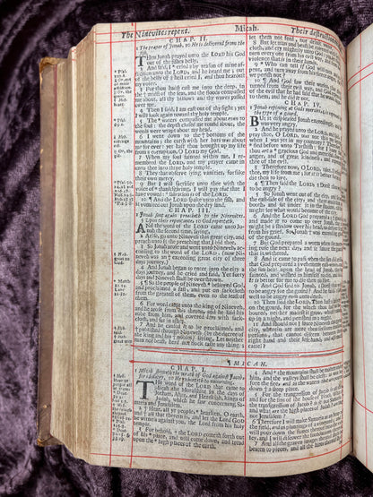 1660 Octavo King James Bible Printed By Henry Hills And John Field Which Marked The Restoration Period-Bound With 144 Extra Illustrations