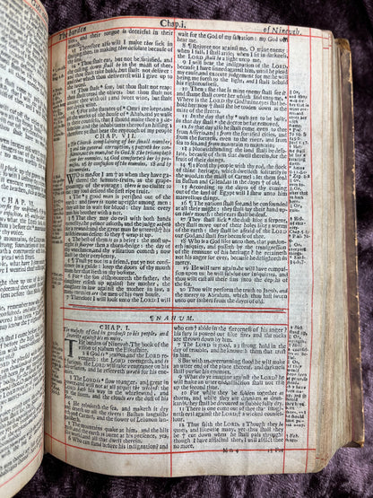 1660 Octavo King James Bible Printed By Henry Hills And John Field Which Marked The Restoration Period-Bound With 144 Extra Illustrations