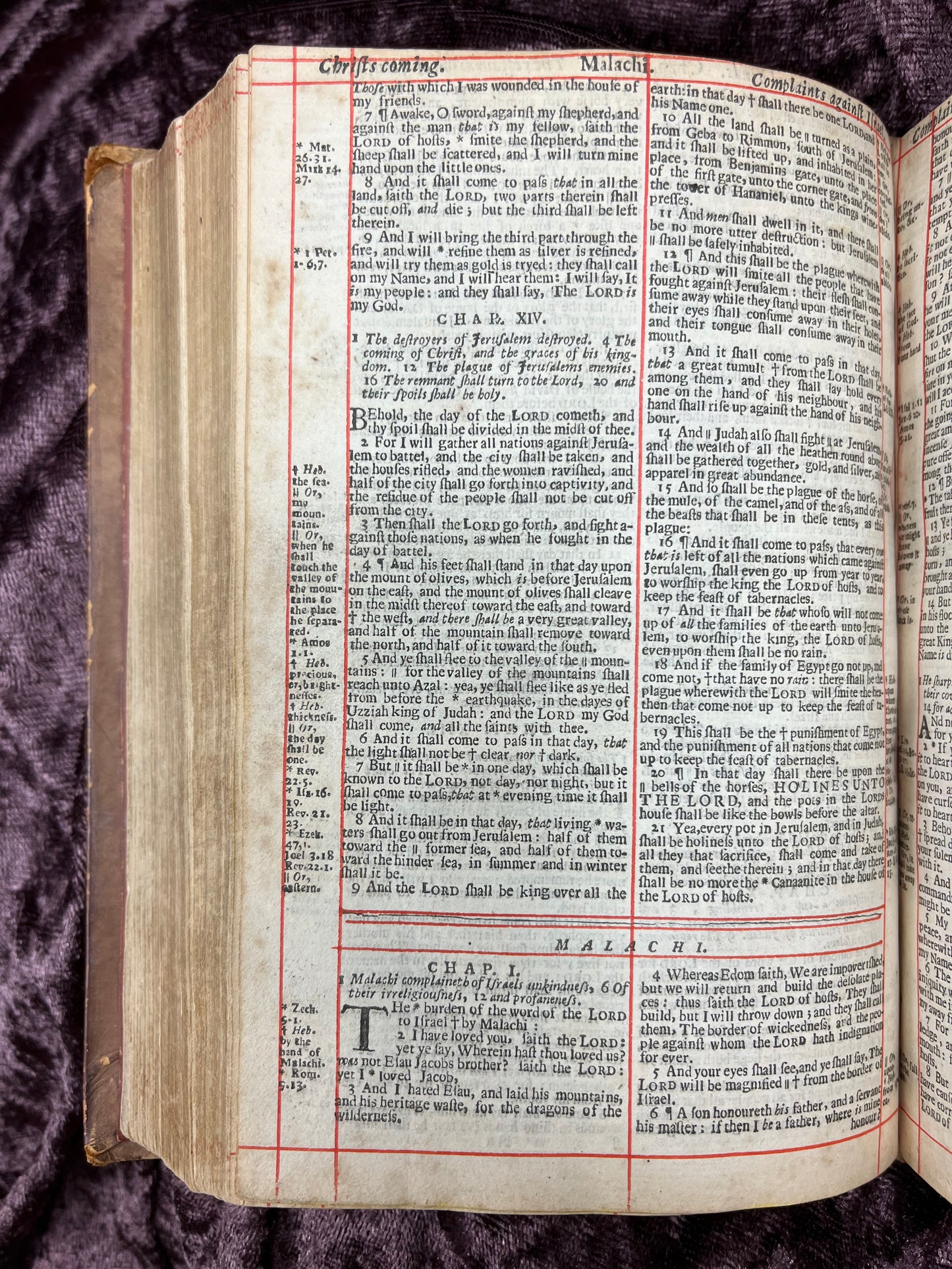 1660 Octavo King James Bible Printed By Henry Hills And John Field Which Marked The Restoration Period-Bound With 144 Extra Illustrations