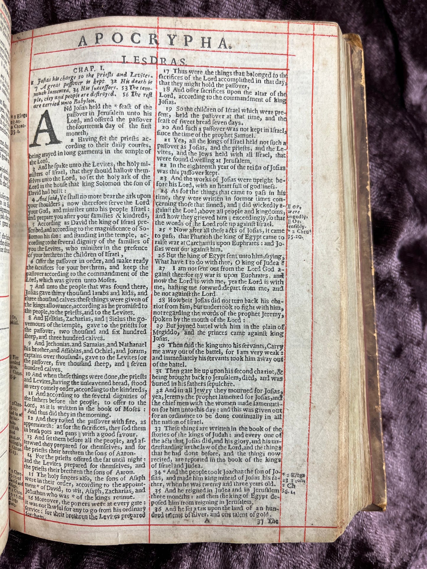 1660 Octavo King James Bible Printed By Henry Hills And John Field Which Marked The Restoration Period-Bound With 144 Extra Illustrations