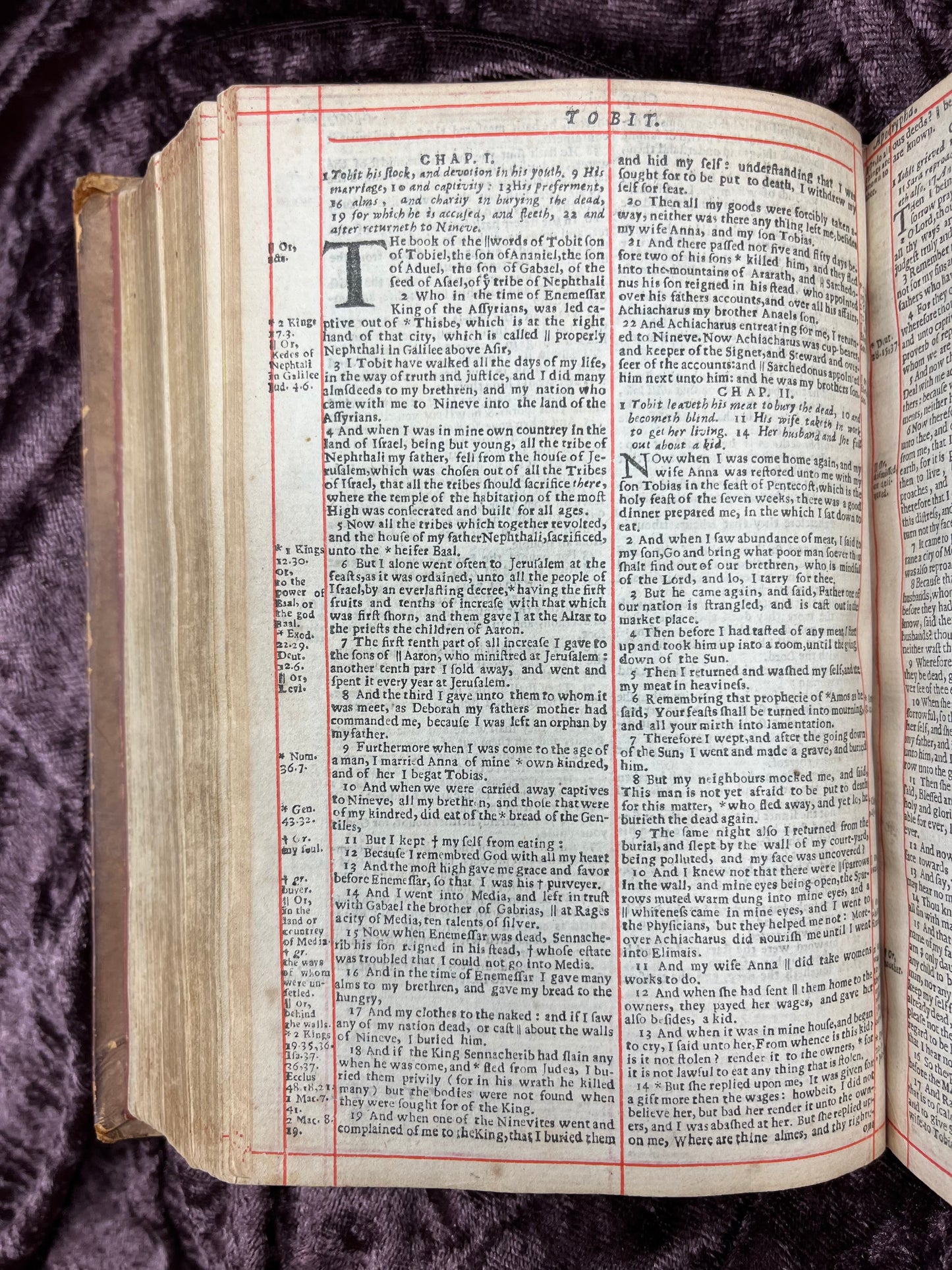 1660 Octavo King James Bible Printed By Henry Hills And John Field Which Marked The Restoration Period-Bound With 144 Extra Illustrations