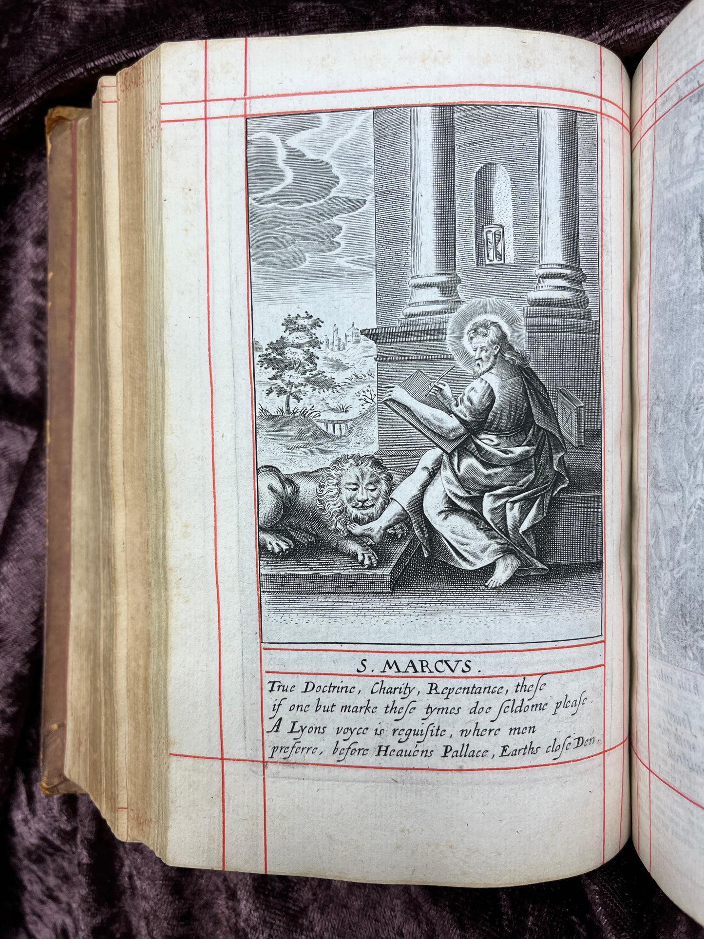 1660 Octavo King James Bible Printed By Henry Hills And John Field Which Marked The Restoration Period-Bound With 144 Extra Illustrations