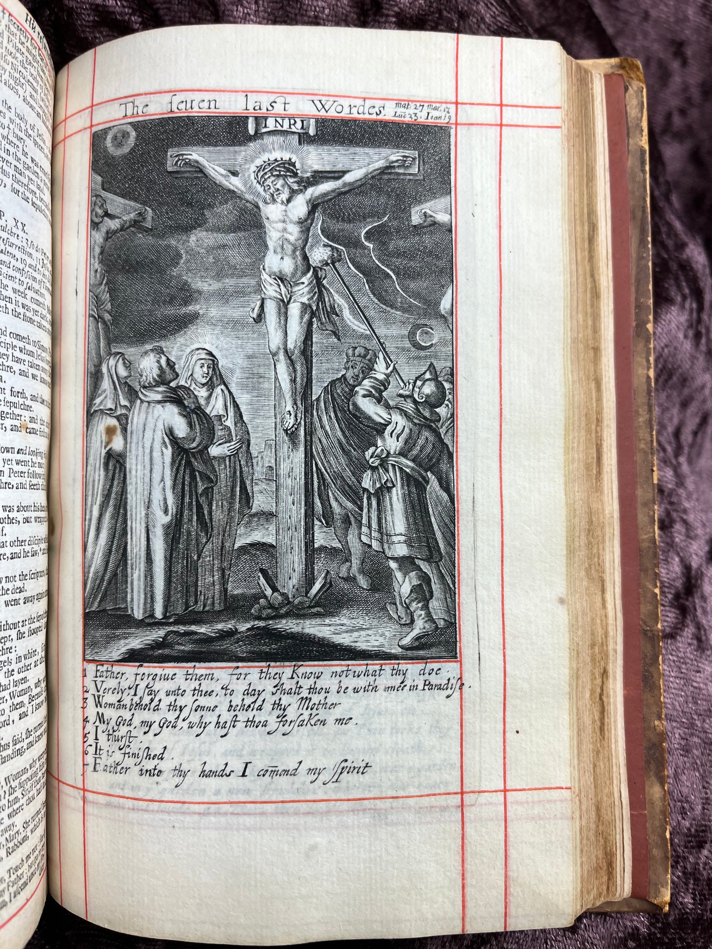 1660 Octavo King James Bible Printed By Henry Hills And John Field Which Marked The Restoration Period-Bound With 144 Extra Illustrations