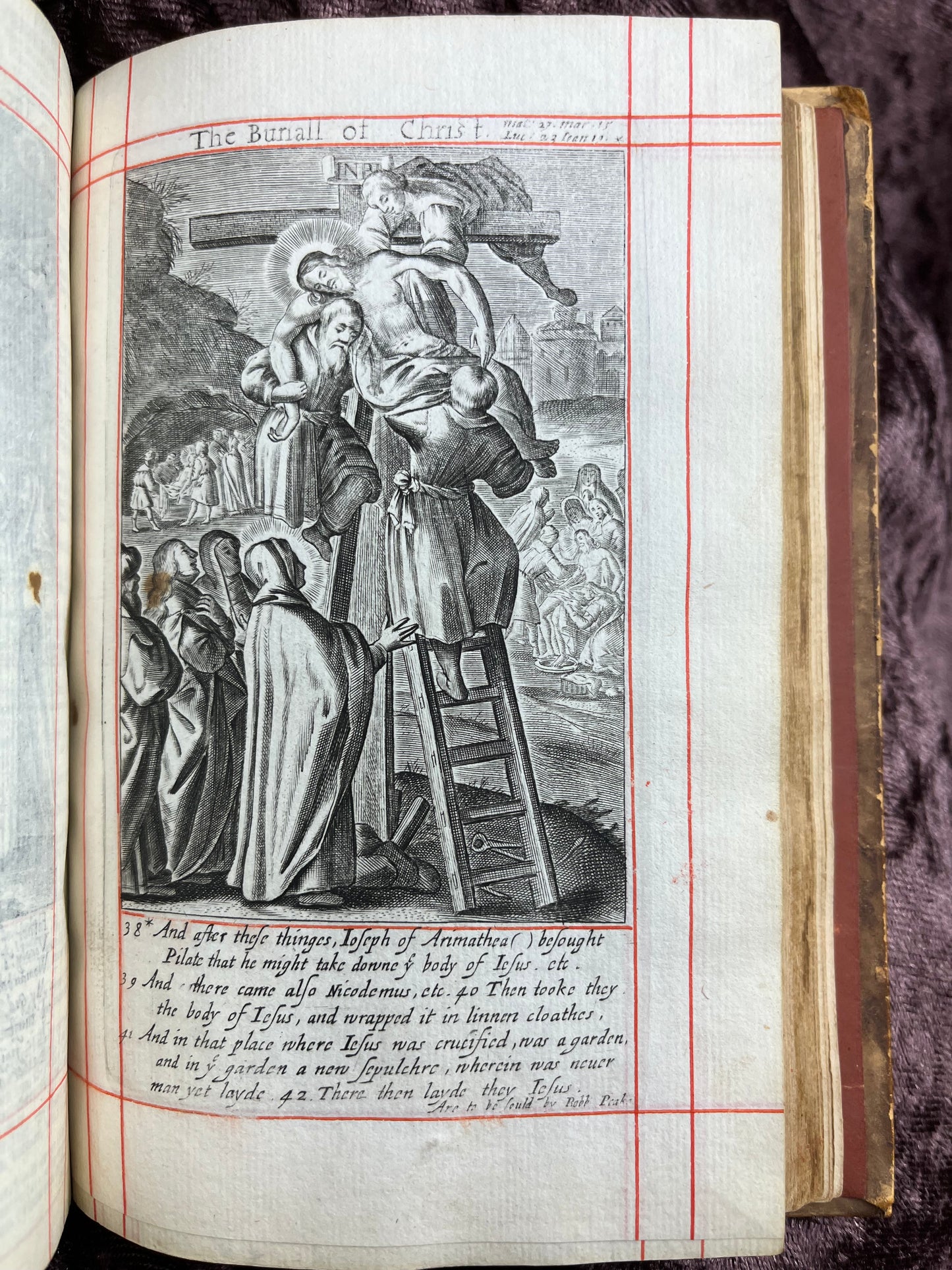 1660 Octavo King James Bible Printed By Henry Hills And John Field Which Marked The Restoration Period-Bound With 144 Extra Illustrations