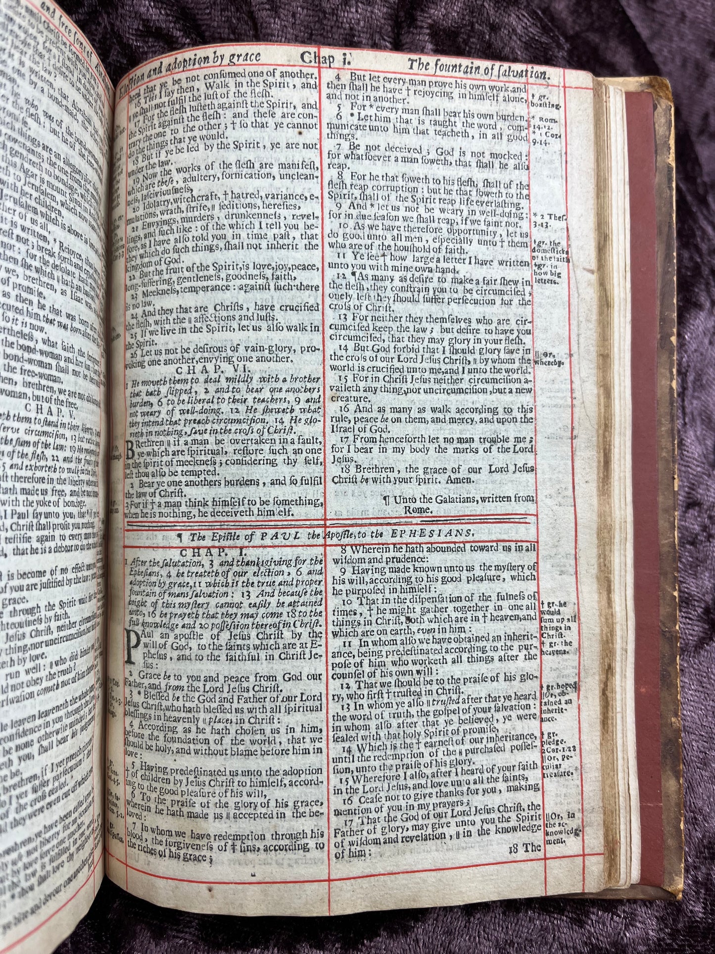 1660 Octavo King James Bible Printed By Henry Hills And John Field Which Marked The Restoration Period-Bound With 144 Extra Illustrations