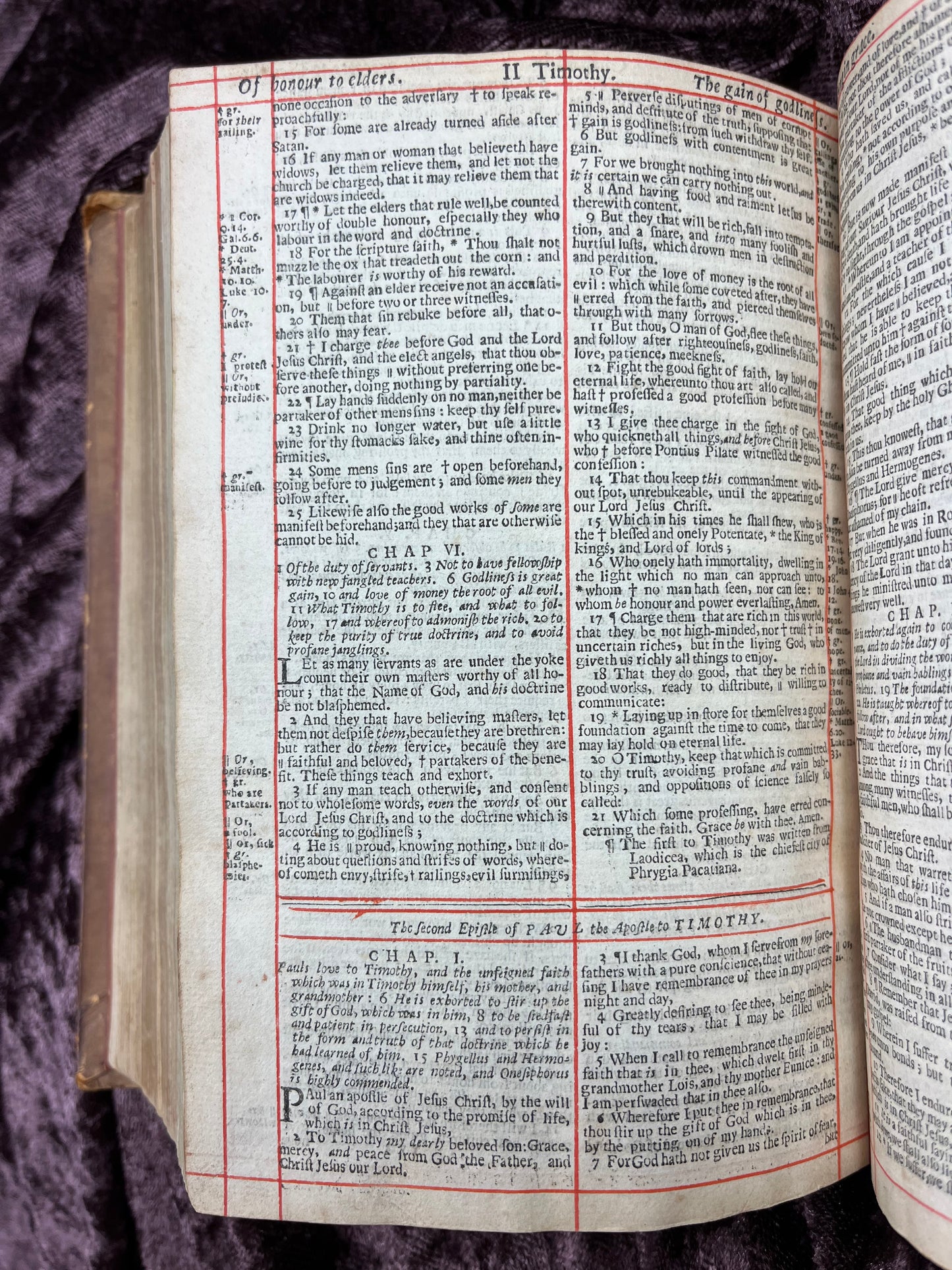 1660 Octavo King James Bible Printed By Henry Hills And John Field Which Marked The Restoration Period-Bound With 144 Extra Illustrations