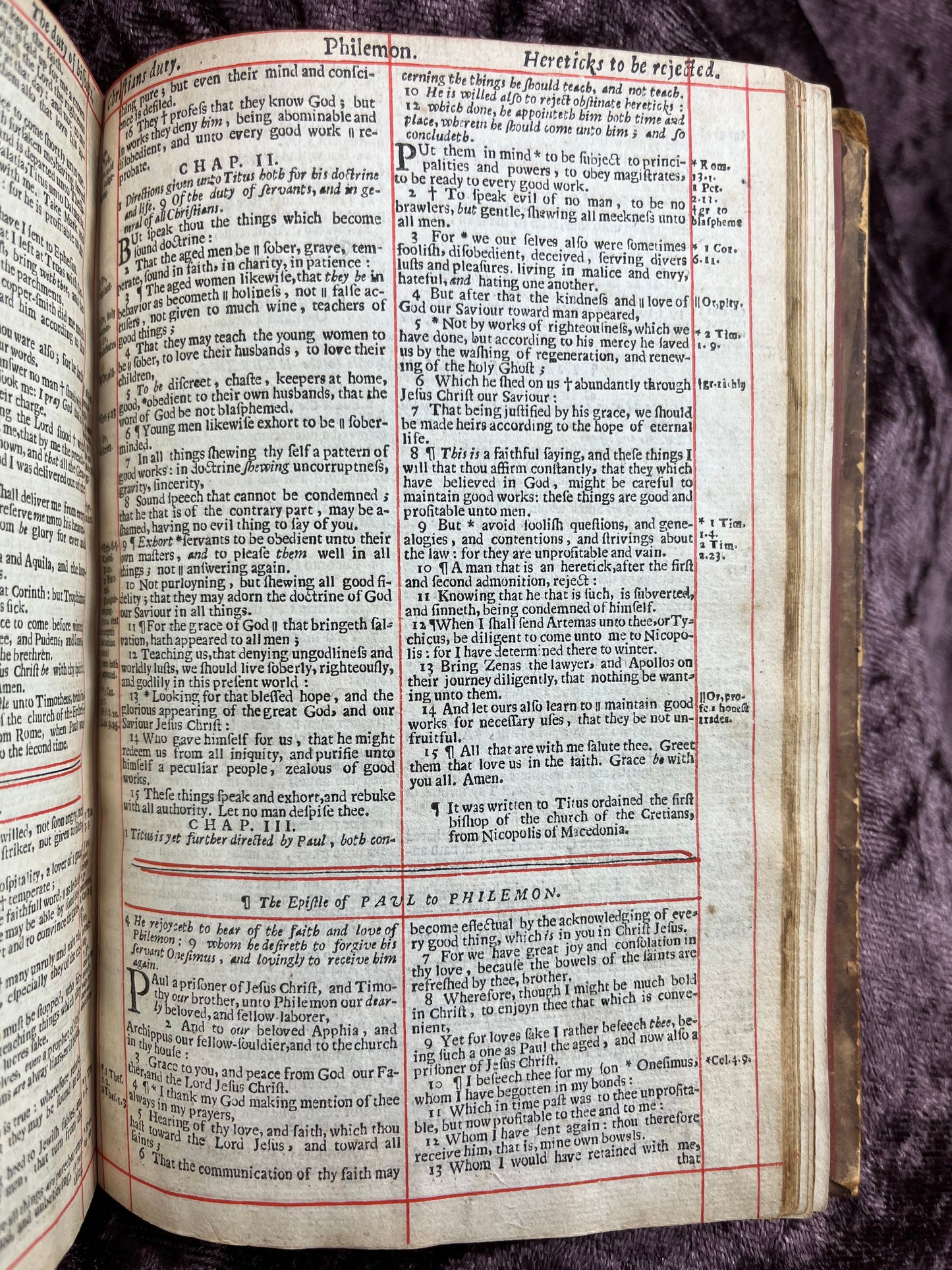 1660 Octavo King James Bible Printed By Henry Hills And John Field Which Marked The Restoration Period-Bound With 144 Extra Illustrations