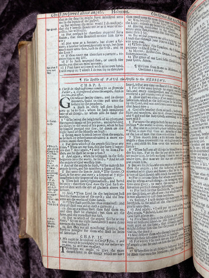 1660 Octavo King James Bible Printed By Henry Hills And John Field Which Marked The Restoration Period-Bound With 144 Extra Illustrations