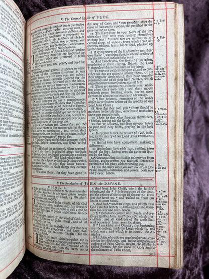 1660 Octavo King James Bible Printed By Henry Hills And John Field Which Marked The Restoration Period-Bound With 144 Extra Illustrations